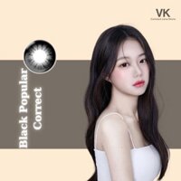 VK Lens Store - Lens giãn tròng Black 14.5mm, 6 tháng màu đen - độ cận từ 0.00 đến -10.00