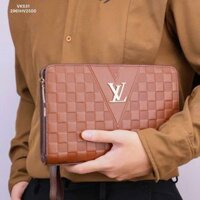 VKS31 Ví Khóa Số, Ví Nam Cầm tay, Clutch Cầm Tay Nam Da Bò Louis Vuitton
