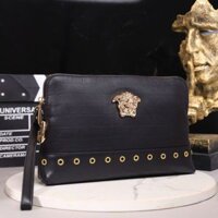 VKS372 Ví Khóa Số, Ví Nam Cầm tay, Clutch Cầm Tay Nam Da Bò Versace