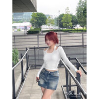 VLINET- áo croptop ôm body sexy