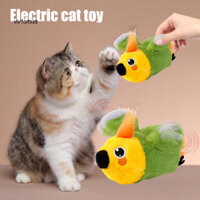 Vm _ Cảm biến rung Cat Teaser Đồ chơi trêu ghẹo mèo với cảm biến rung Đồ chơi mèo điện có rung và âm thanh cho thú cưng trong nhà Đồ chơi kích thích sang trọng kích hoạt cảm ứng cho mèo
