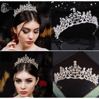 VM03_Vương Miện Cài Tóc Cô Dâu Đính Đá, Trang Điểm Cô Dâu, Make Up Tiệc, Phụ Kiện Cưới và Trang Điểm