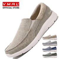 Vmal Nam Loafers Giày Vải Thời Trang Đế Mềm Thoáng Khí Slip-on Siêu Nhẹ Lái Xe Thích Hợp Cho Giải Trí Hàng Ngày Size Lớn 39 ~ 47