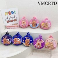 Vmcrtd Ba lô in hình vỏ trứng dễ thương, Ví đựng tiền xu dung tích lớn Ba lô trẻ em, Túi đi học nhẹ tròn Capybara