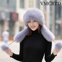 Vmcrtd Giả Lông Mũ Lạnh, Mũ Lông Thú Giả Mùa Đông Dày, Bảo Vệ Lạnh Đa Năng Bảo Vệ Tai Mũ Trùm Đầu