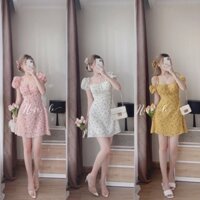 VN766 - VÁY HOA NHÍ 2 LỚP CÚP NGỰC PHỐI DÂY CỔ 3M