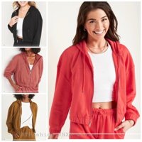 [VNXK] ÁO KHOÁC CROPTOP NỈ DA CÁ