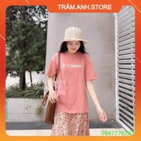 (VNXK) SET ÁO THUN HỒNG JET 'AIME MIX CHÂN VÁY HOA VINTAGE DÁNG DÀI - CHÂN VÁY MIDI HOA NHÍ ULZZANG 👗 👑