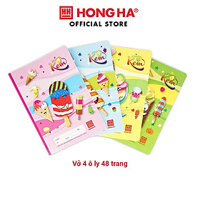 Vở 4 ô ly 48 trang School Kem Hồng Hà - 0532