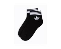 VỚ ADIDAS ĐEN SỌC TRẮNG CỔ TRUNG