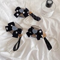 Vỏ Airpods 1/2/3/Pro Nơ Chấm Bi + Móc Khoá🎀