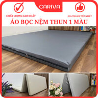 Vỏ Áo Bọc Nệm Thun Lạnh Khóa Kéo 2 Đầu, Áo Nệm Topper, Gấp 3 Cariva Đủ Kích Thước