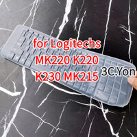Vỏ Bàn Phím Cho Logitech MK220 K220 K230 MK215 Bảo Vệ Bàn Phím Không Dây Máy Tính Để Bàn Nhỏ Gọn Full Trong Suốt Bảo Vệ Bàn Phím Phim Silicon Mềm Chống Thấm Nước Chống Bụi