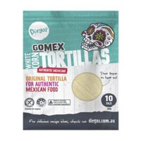 Vỏ Bánh Tortilla Bắp Trắng, GoMex, White Corn Tortillas, 10 Cái (280g) - DIEGO'S
