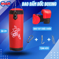 Vỏ Bao Cát Đấm Bốc Tập Võ BOXING 3 Lớp Siêu Bền, Vỏ Bao BOXING Tặng Kèm Bộ Đấm Bốc Tập Tại Nhà Và Găng Tay Cho Bé