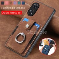 Vỏ Bao Da Điện Thoại Kiểu Ví Đựng Thẻ Có Giá Đỡ Chống Sốc Cho oppo reno 8t 7 8 z pro 7z 8z 8pro 8pro + 4g 5g Ốp