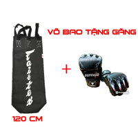 Vỏ bao Đấm Boxing Fairtexs cao cấp 1.2m có 3 màu  tặng găng đấm bao cát hở ngón Buffalo