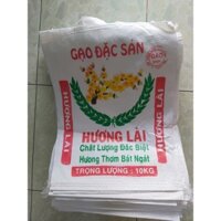 vỏ bao đựng gạo in hương lài 10kg trắng, combo 100 cái