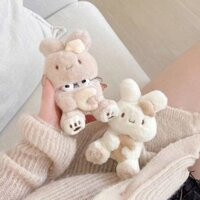 Vỏ bảo vệ Airpods Tai nghe iPhone 1 / 2 / Pro / Pro2 / 3 / 4 Vỏ bảo vệ Thỏ mặt trăng sao sang trọng