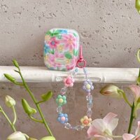 Vỏ bảo vệ airpods4 hoa màu Vỏ tai nghe pro2 thế hệ 2/3 không dây Bluetooth dùng cho Apple