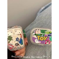 Vỏ bảo vệ Crayon Shin-Chan airpod3 airpod1 / 2 Vỏ tai nghe Apple thế hệ airpodpro Vỏ mềm trong suốt hoạt hình dễ thương Thích hợp cho tai nghe iPhone Phong cách mới sáng tạo