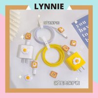 Vỏ bảo vệ cục sạc điện thoại 5 chi tiết đính charm siêu xinh