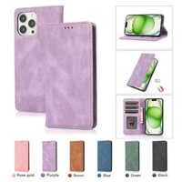Vỏ bảo vệ da PU màu trơn cho Google Pixel 6 6A 7 7A 8 8A 9 Pro XL Vỏ điện thoại Quà tặng