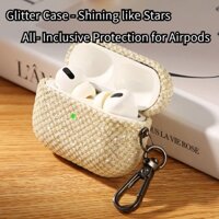 Vỏ Bảo Vệ Hộp Sạc Tai Nghe AirPods 1 / 2 / 3 / pro / pro 2 Đính Kim Tuyến Lấp Lánh Thời Trang