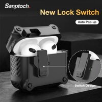 Vỏ Bảo Vệ Hộp Sạc Tai Nghe Airpods Pro2 / Pro / 3rd / 2 / 1 Chống Sốc Hình Sanptoch Lock