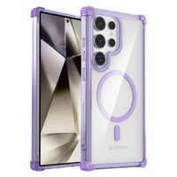 Vỏ bảo vệ thu hút từ tính trong suốt chống rơi cho Samsung Galaxy S21 S22 S23 S24 S25 Plus Ultra S23FE Note 20Ultra Sạc không dây