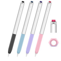 Vỏ Bọc Bút Cảm Ứng Bằng Silicon Trong Mờ Hình Lục Giác Cho Apple Pencil Thế Hệ 2