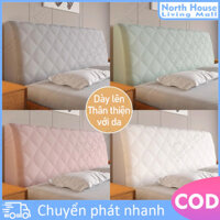 Vỏ bọc đầu giường được làm bằng nhung dày mềm mại, màu trơn, chống bụi và ấm áp