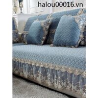 Vỏ Bọc Đệm Ghế Sofa Da Thật Màu Trơn Đơn Giản Hiện Đại Chống Trượt Phong Cách Châu Âu