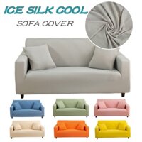 Vỏ Bọc Ghế Sofa Chữ L Bằng Lụa Mát Chất Lượng Cao Mùa Hè 7 Màu Tùy Chọn Cho Phòng Khách 1 2 3 4