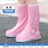 Vỏ Bọc Giày Đi Mưa Cổ Cao Dày Dặn Chống Trượt/Thấm Nước/Mài Mòn Chuyên Dùng Cho Bé