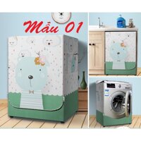 Vỏ Bọc Máy Giặt Cửa Ngang, Cửa Trước 6, 7, 8, 9, 10, 11 Kg Vải Bạt Siêu Bền Chống Thấm Nước, Nắng Mưa - Mẫu 01,Từ 8.5kg - 9kg