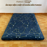 Vỏ Bọc Nệm Topper 2 Mặt Có Khóa Kéo FuKoJi, Kích Thước 1mx2m, 1m2x2m, 1m4x2m, 1m6x2m, 1m8x2m