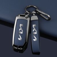 Vỏ Bọc Ốp Chìa Khóa Ô Tô Các Dòng KIA Morning Soluto Sonet Seltos Carnival - Da + Hợp Kim- Móc Khóa