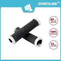 Vỏ bọc tay nắm xe đạp Sportslink có khoá kép hợp kim Cặp - Trắng