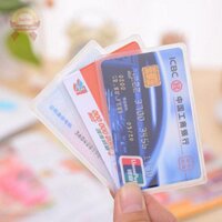 Vỏ bọc thẻ atm căn cước trong suốt nhựa dẻo chống nước đựng vé xe buýt học sinh viên bằng lái