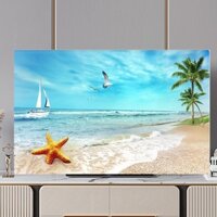 Vỏ Bọc TV Bằng Polyester Mềm Chống Bụi Chống Nắng 32-75 Inches In Họa Tiết Phong Cảnh