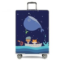 Vỏ Bọc Vali Chống Xước Cực Kỳ Dày Dặn - Hình Thám Hiểm Cá Heo