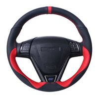 Vỏ Bọc Vô Lăng Xe Hơi Bằng Da Sợi Carbon Chống Mòn 38cm Cho Perodua Proton Toyota Honda