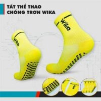 Vớ bóng đá Wika chống trượt ngắn VÀNG, 163G (Đôi)