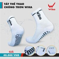 Vớ bóng đá Wika chống trượt ngắn TRẮNG, 163G (Đôi)