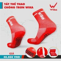 Vớ bóng đá Wika chống trượt ngắn ĐỎ, 163G (Đôi)