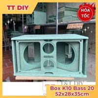 Vỏ Box Loa K10 Hỏa Tiễn Bass 20 KT 52x28x35 Gỗ Mdf Xanh 12mm,Kiểu Dáng Độc Đáo,Chất Âm Rất Hay