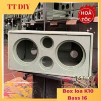 Vỏ box loa KT 50x25x25 gỗ xanh, Control lắp mạch Karaoke K10 bass 16. đã bôi keo, trà mịn,bo góc đẹp
