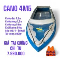 Vỏ cano nhựa composite 4m tải 700kg giá giao tận nơi tại xưởng thuyền câu cá, ghe tam bản, xuồng, kayak TES43