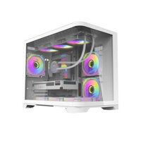 VỎ CASE AIGO AQUARIUM ARC1 KÍNH CONG WHITE (M-ATX/MÀU TRẮNG/RAD360) KHÔNG FAN